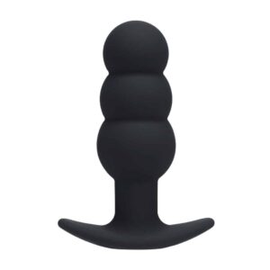 Plug Anal Em Silicone Com Vibração Tri Bulb Preto Levelz