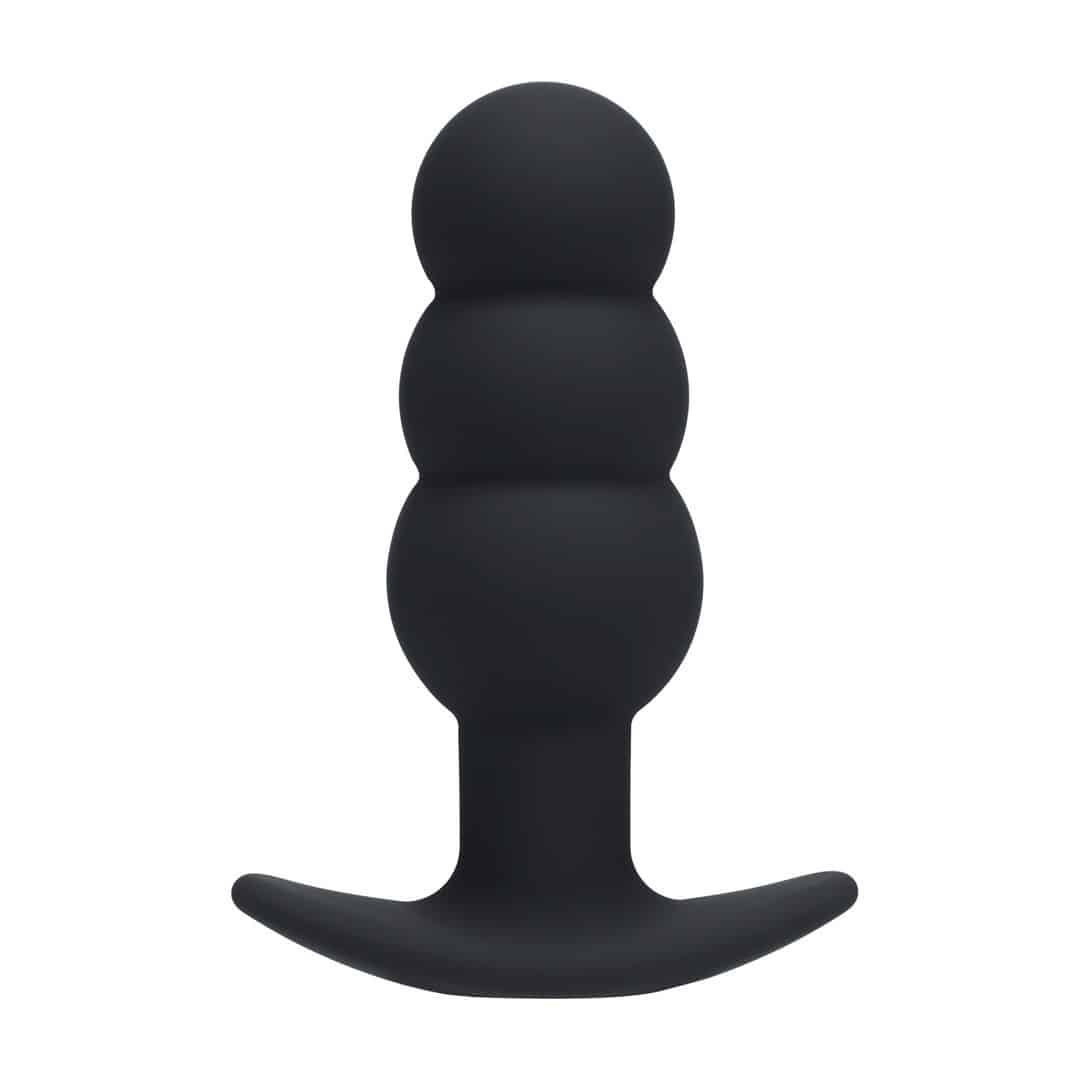 Plug Anal Em Silicone Com Vibração Tri Bulb Preto Levelz