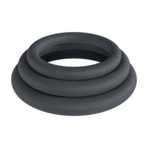Conjunto De 3 Anéis Clássicos Para O Pénis Xs/S/M Preto Levelz