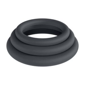 Conjunto De 3 Anéis Clássicos Para O Pénis L/Xl/Xxl Preto Levelz