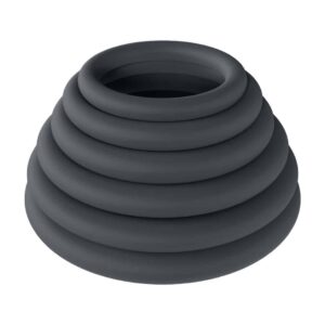 Conjunto De 6 Anéis Clássicos Preto Levelz