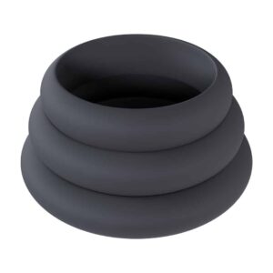 Conjunto De 3 Anéis Em Silicone Para O Pénis Wide O L/Xl/Xxl Preto Levelz