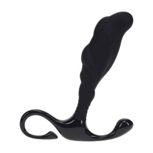 Estimulador De Próstata De Silicone Texturizado Rígido L Preto Levelz