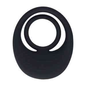Anel Para O Pénis E Testículos Em Silicone Líquido Com Vibração Preto Levelz