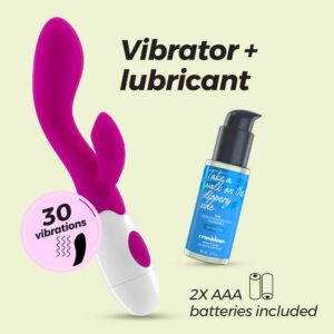 Vibrador Com Estimulador De Clitóris Cherie E Lubrificante À Base De Água Incluído Crushious