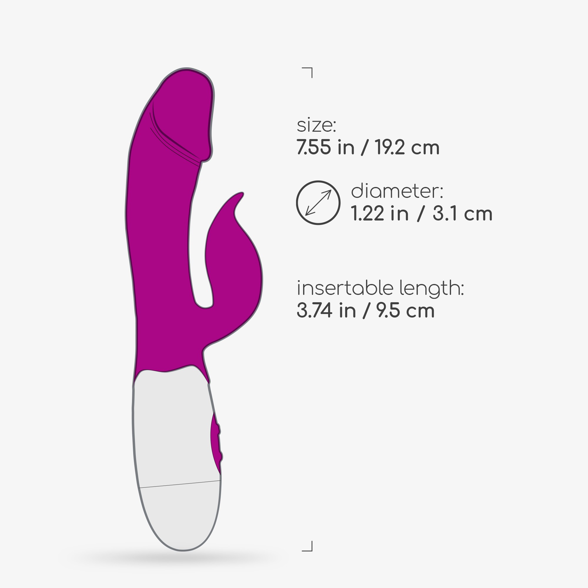 Vibrador Com Estimulador De Clitóris Mochi Roxo E Lubrificante À Base De Água Incluído Crushious - Image 6