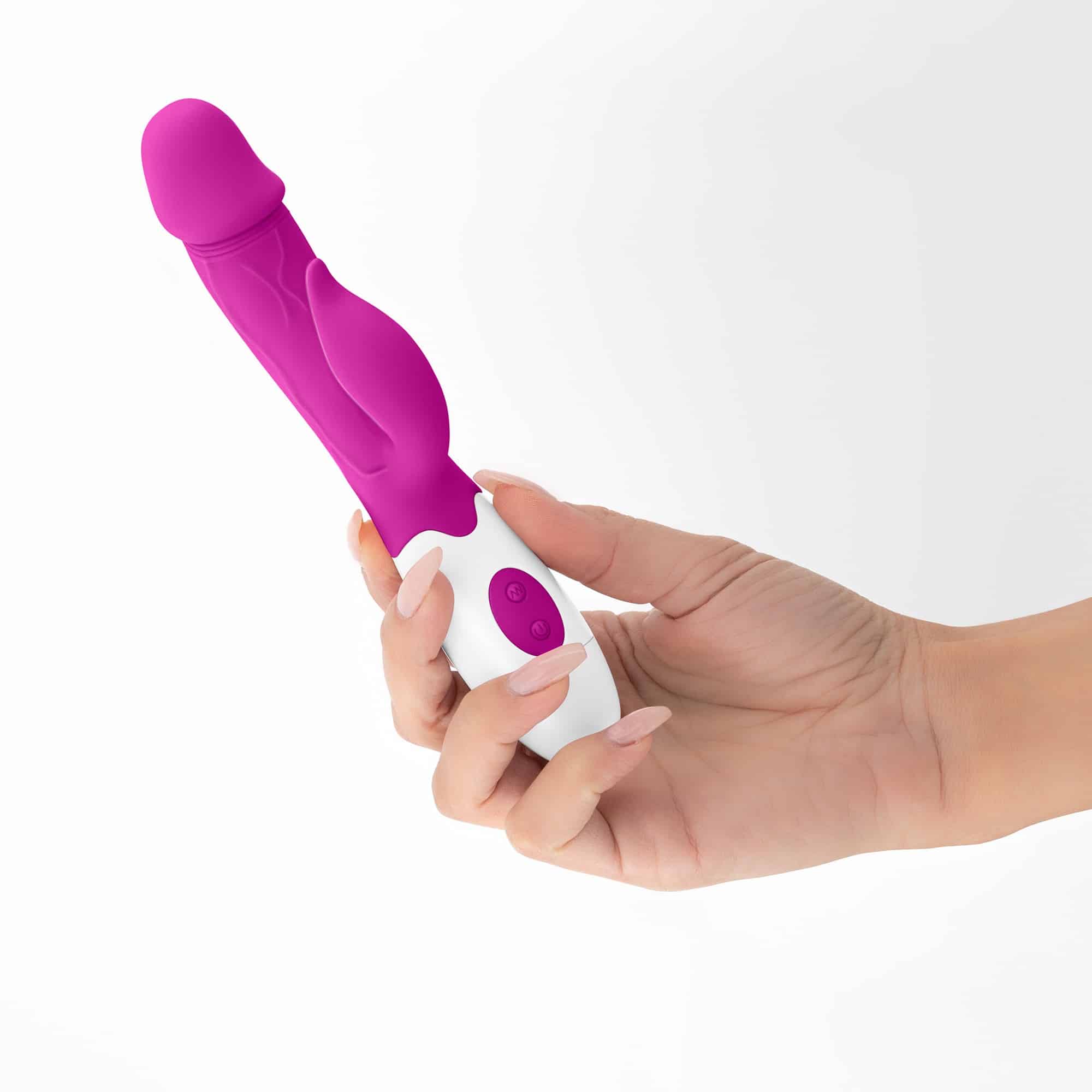 Vibrador Com Estimulador De Clitóris Mochi Roxo E Lubrificante À Base De Água Incluído Crushious - Image 9