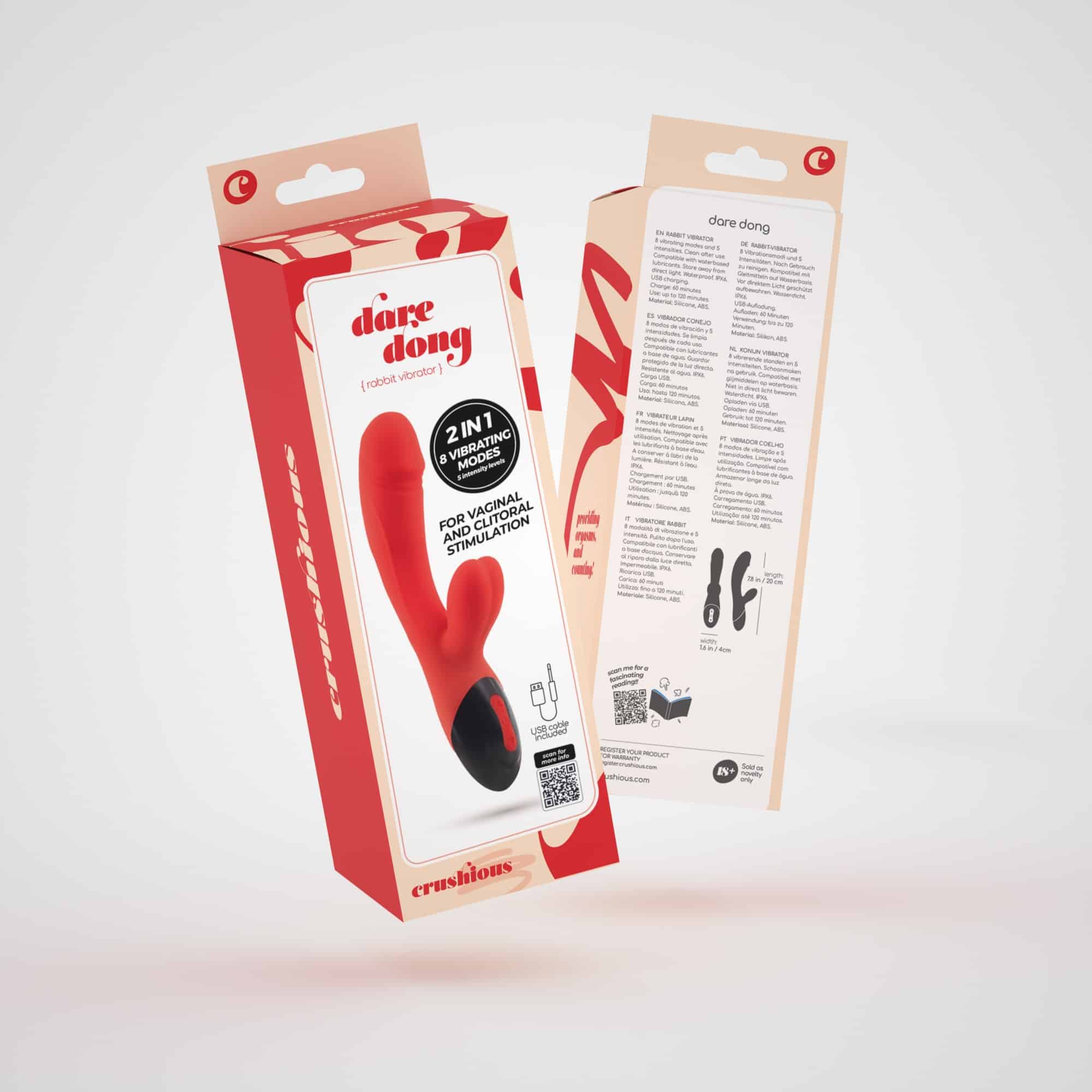 Dare Dong Vibrador Coelho Recarregável Crushious - Image 9