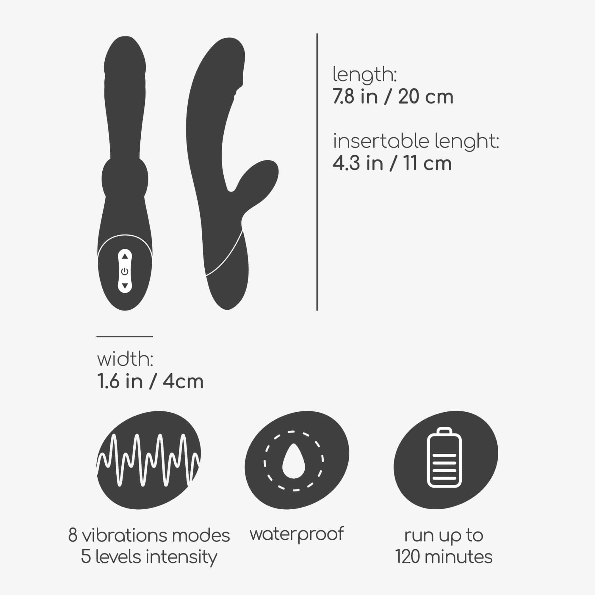Dare Dong Vibrador Coelho Recarregável Crushious - Image 11