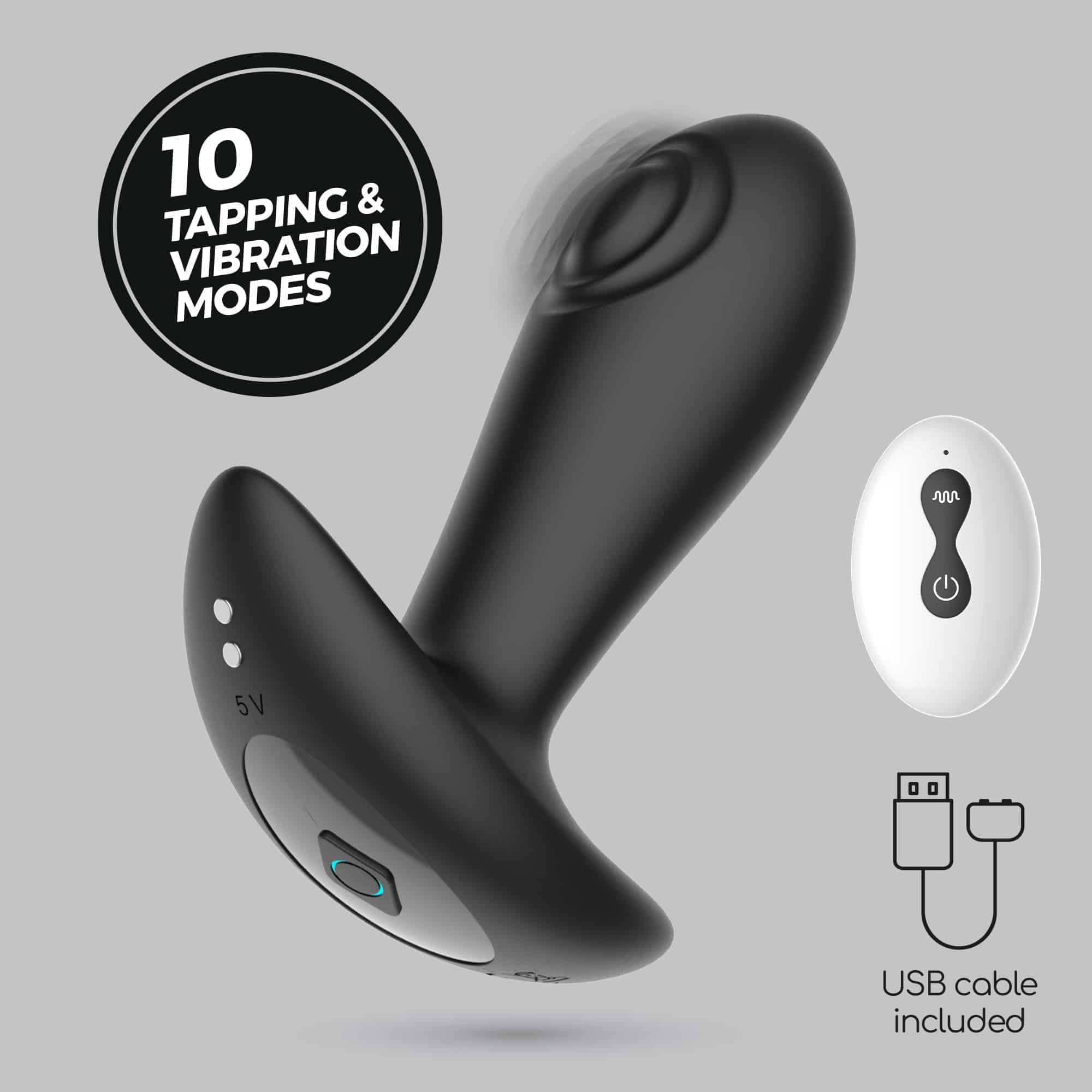 Octo Plug Anal Com Pulsação E Comando À Distância Crushious