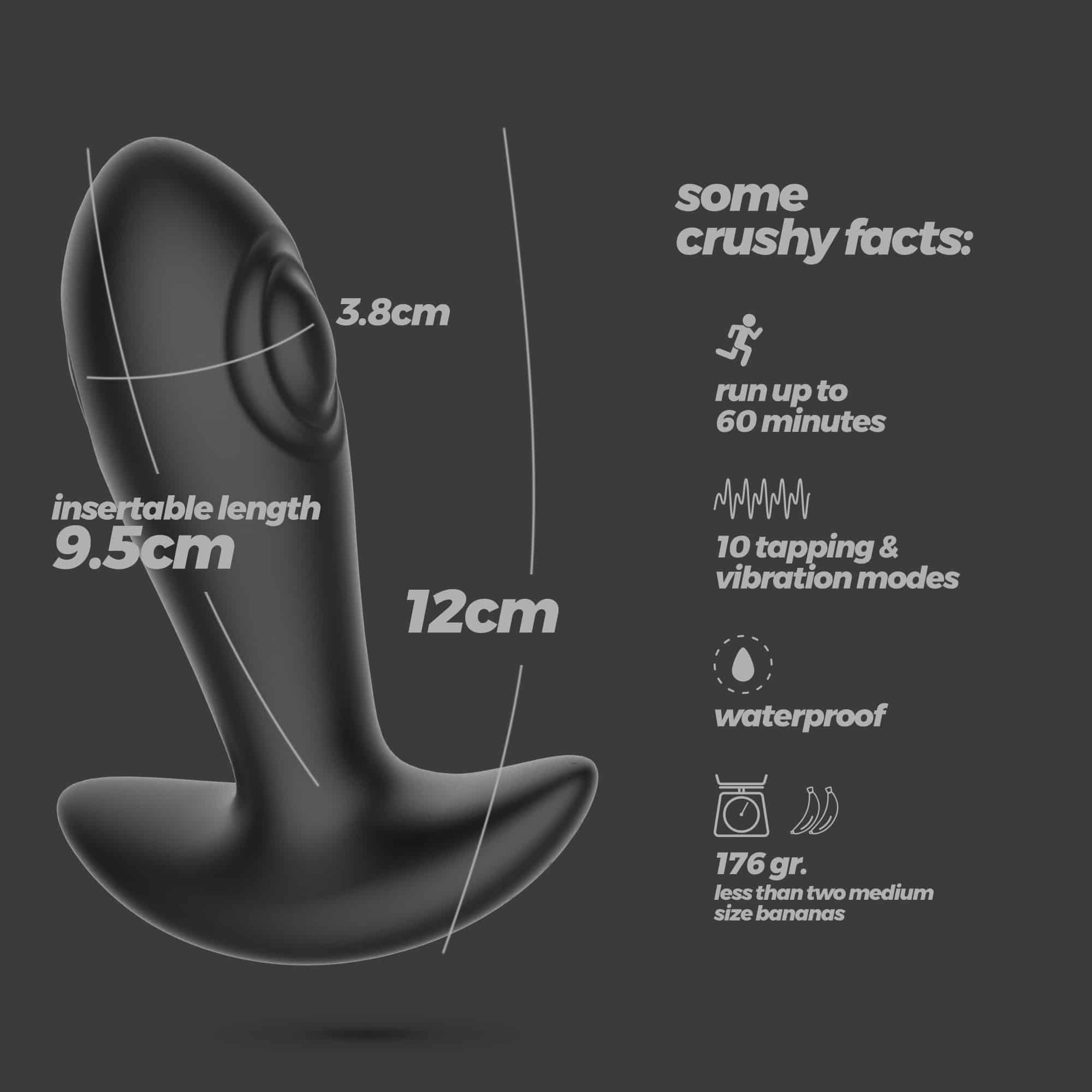 Octo Plug Anal Com Pulsação E Comando À Distância Crushious - Image 9
