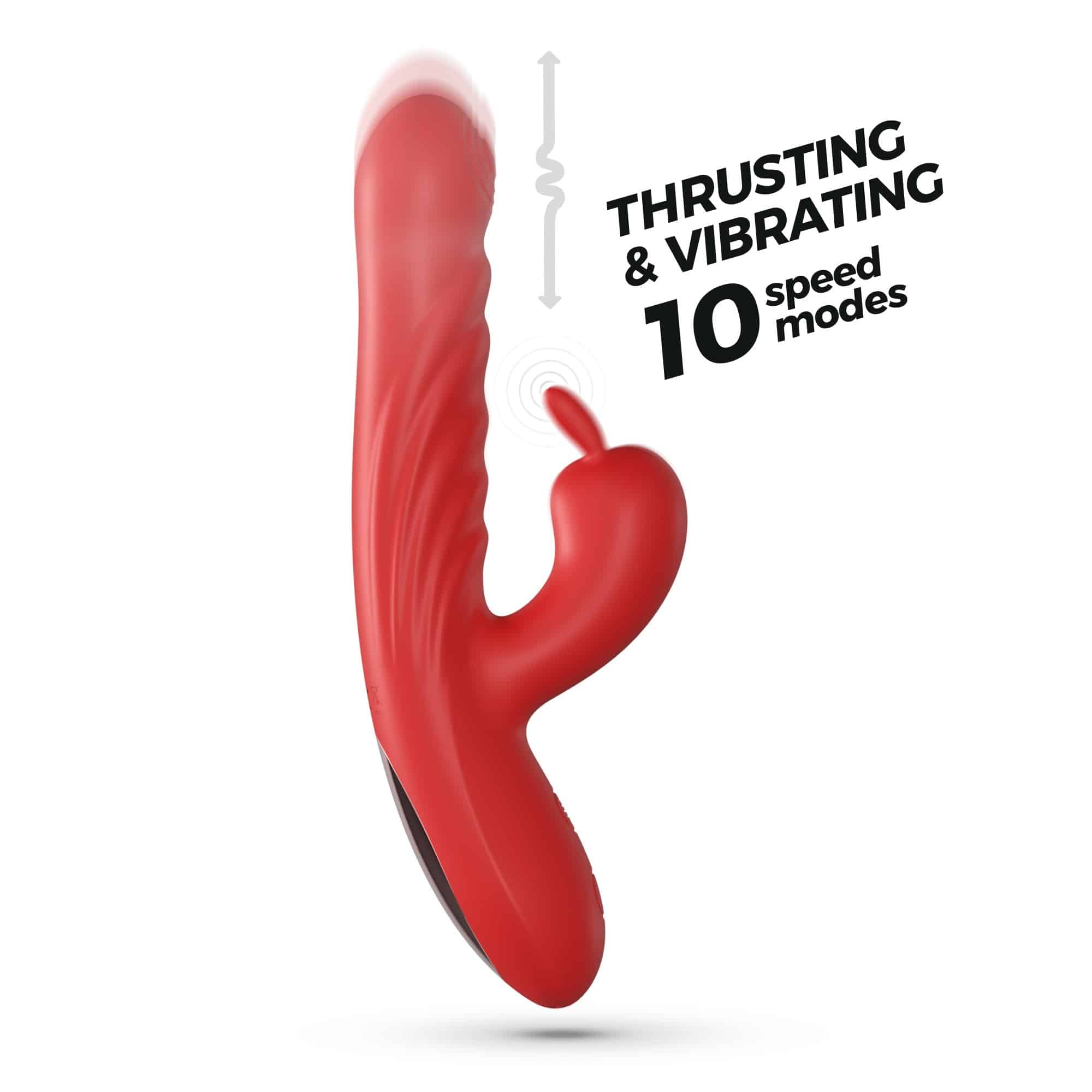Lapin Vibrador Recarregável Rabbit Com Impulso Vermelho Crushious - Image 7