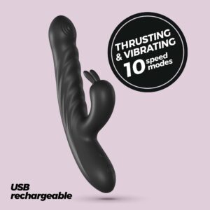 Lapin Vibrador Recarregável Rabbit Com Impulso Preto Crushious