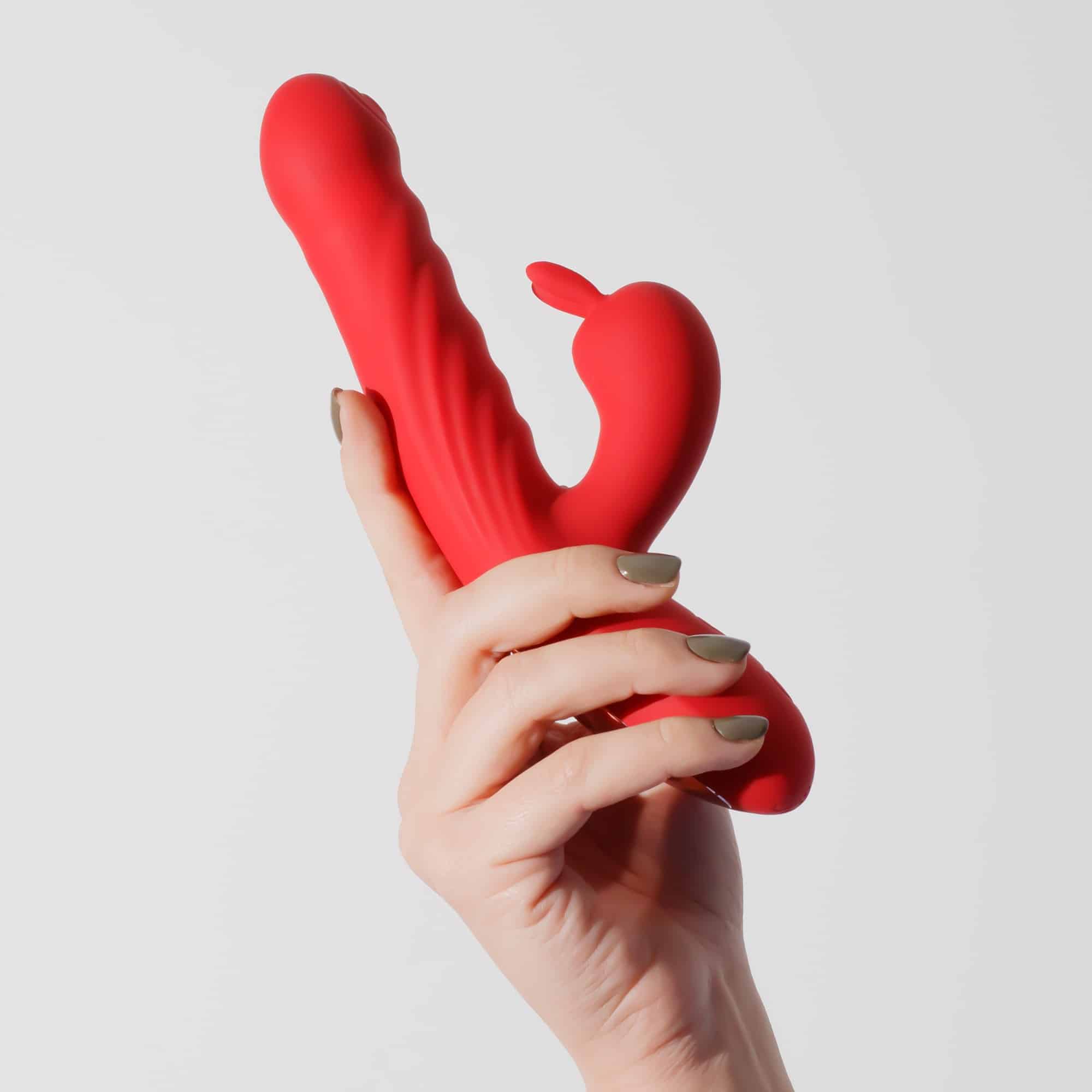 Lapin Vibrador Recarregável Rabbit Com Impulso Vermelho Crushious - Image 9