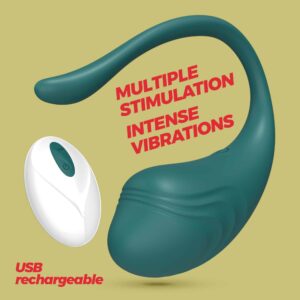 Ovo Vibratório Recarregável Com Comando Tamago Crushious Esmeralda