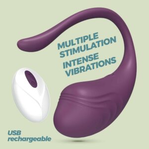 Ovo Vibratório Recarregável Com Comando Tamago Crushious Roxo
