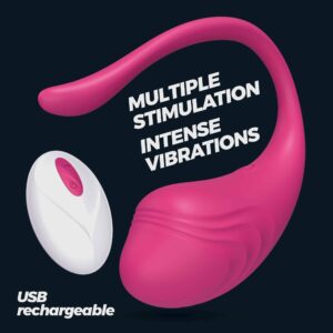 Ovo Vibratório Recarregável Com Comando Tamago Crushious Rosa