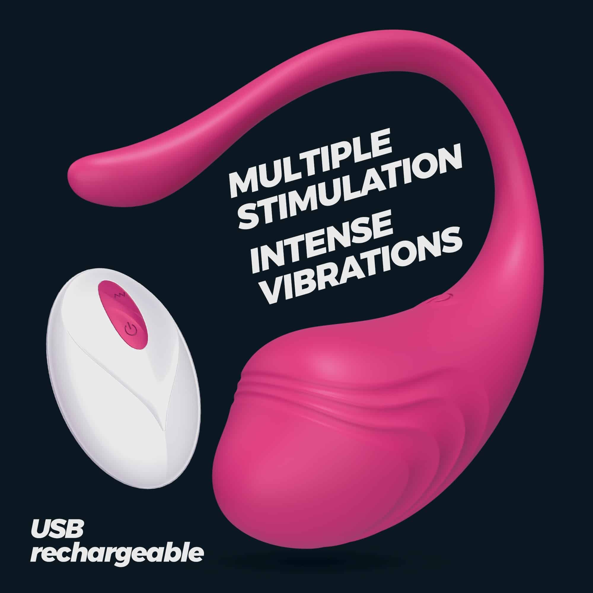 Ovo Vibratório Recarregável Com Comando Tamago Crushious Rosa
