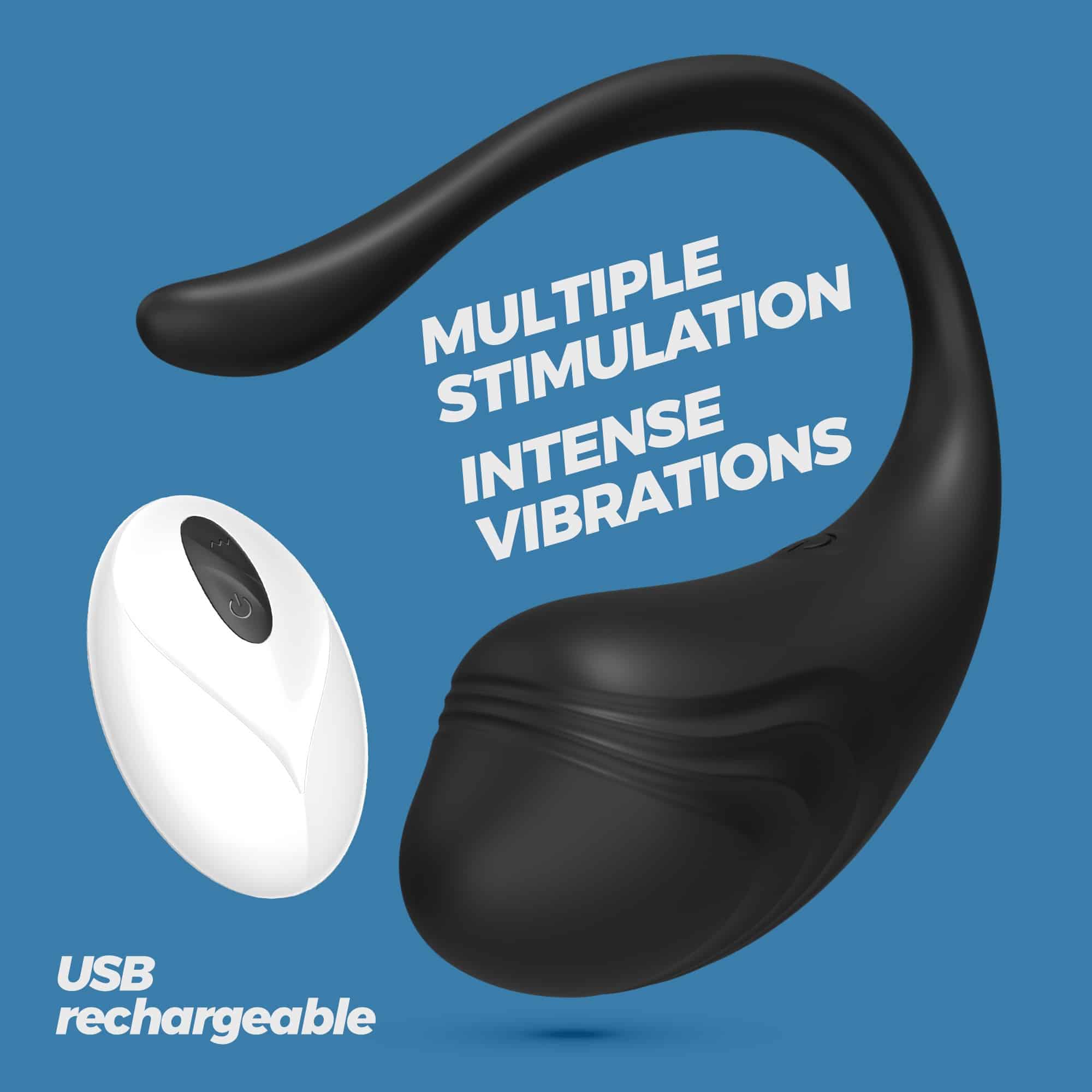 Ovo Vibratório Recarregável Com Comando Tamago Crushious Preto