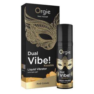 Vibrador Líquido Com Sabor A Piña Colada Dual Vibe 15Ml Orgie