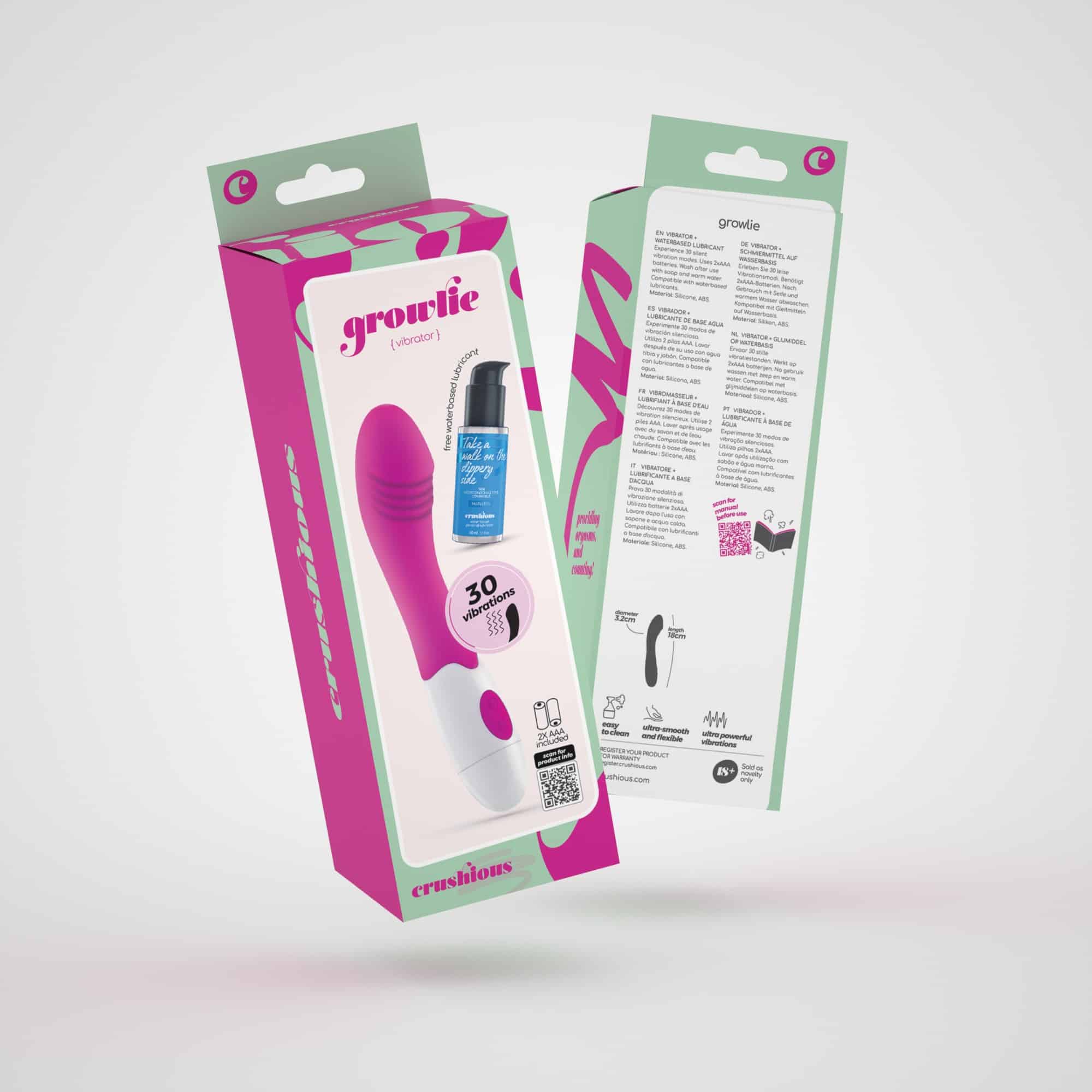 Vibrador Growlie Com Lubrificante À Base De Água Incluído Crushious - Image 11