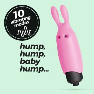O-Pet Coelho Com Bala De 10 Vibrações Rosa Pastel Crushious