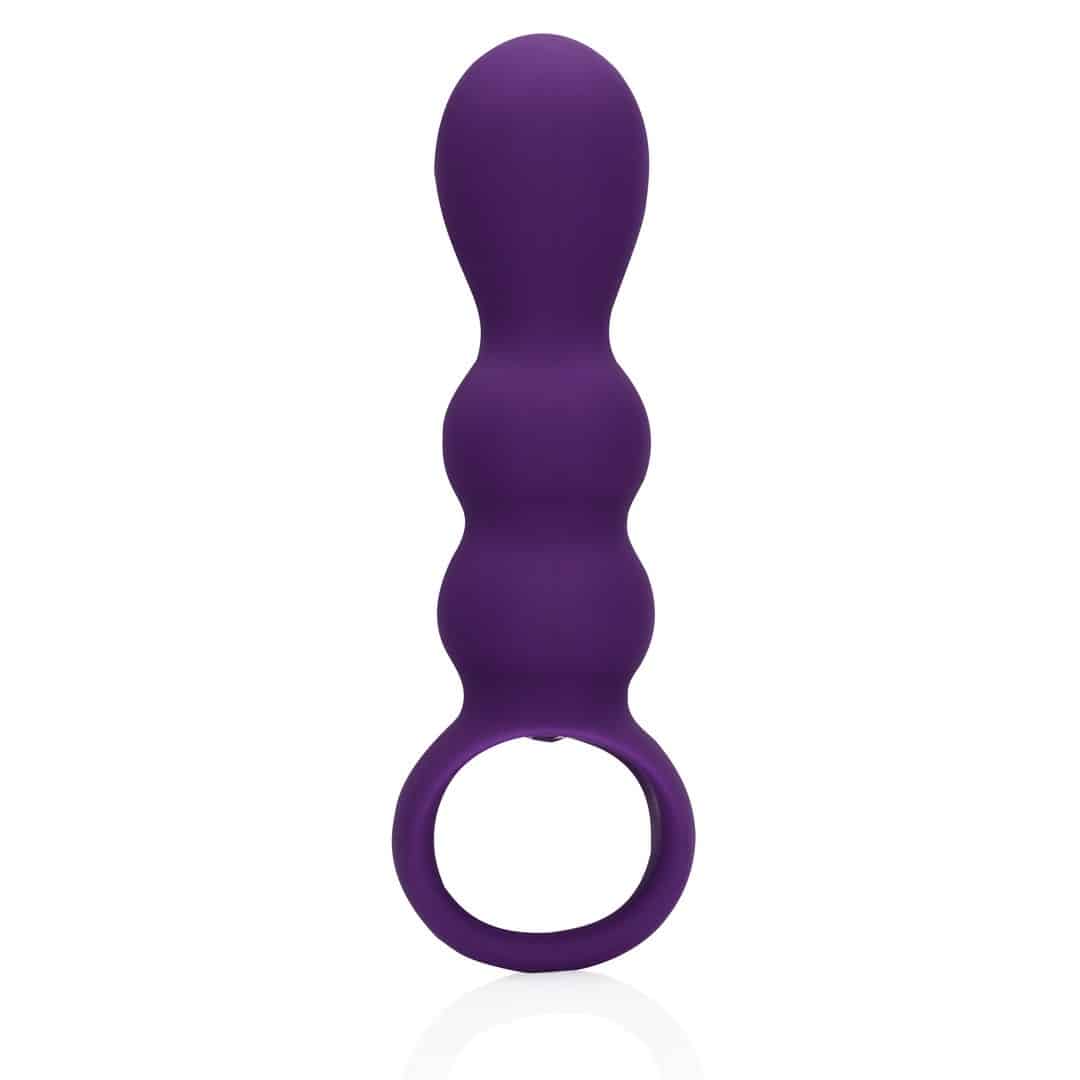 Plug Anal Com Vibração Em Forma De Lágrimas Clear Purple Loveline - Image 5