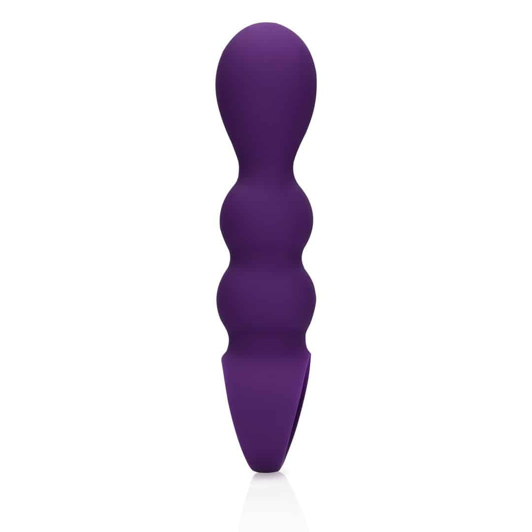 Plug Anal Com Vibração Em Forma De Lágrimas Clear Purple Loveline - Image 6