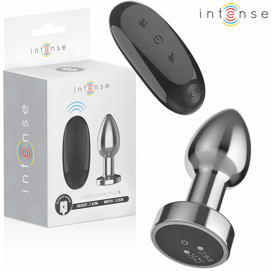 Intense - Plug Anal 10 Vibrações Metal Com Controle Remoto S