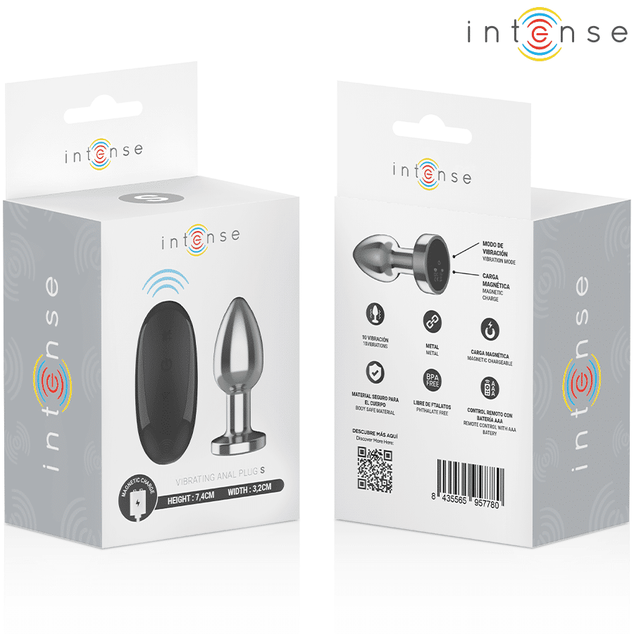 Intense - Plug Anal 10 Vibrações Metal Com Controle Remoto S - Image 8