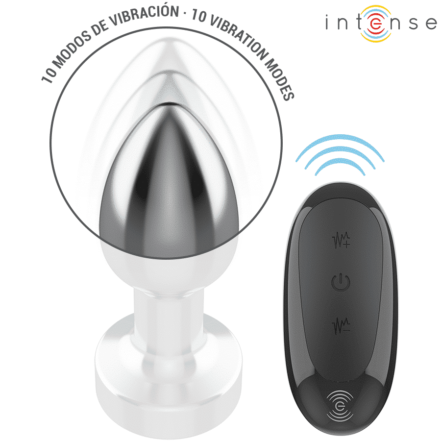 Intense - Plug Anal 10 Vibrações Metal Com Controle Remoto S - Image 4
