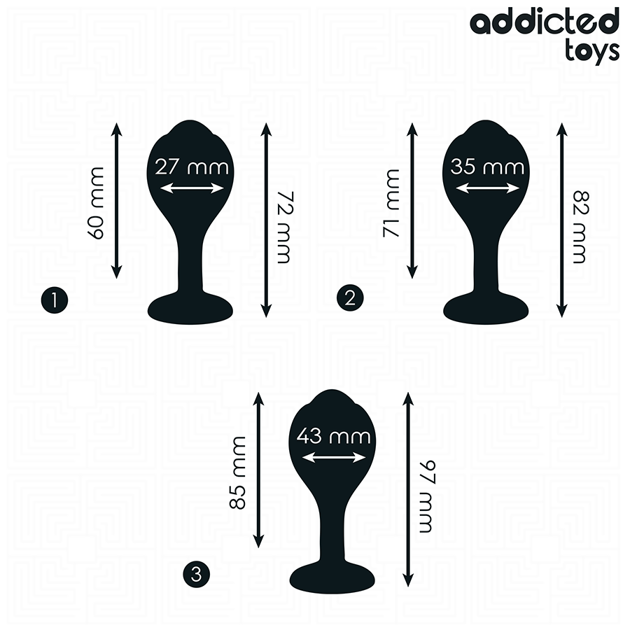 Addicted Toys - Conjunto De 3 Plug Anal Com Joia - Image 4