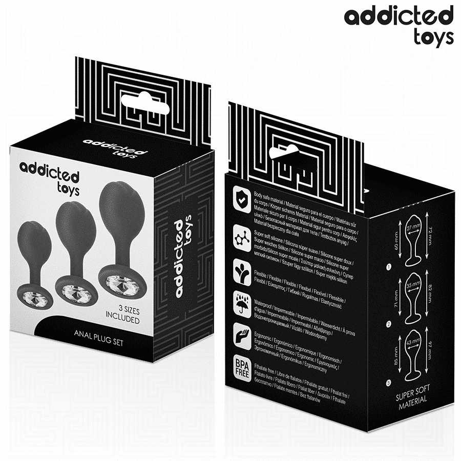 Addicted Toys - Conjunto De 3 Plug Anal Com Joia - Image 7