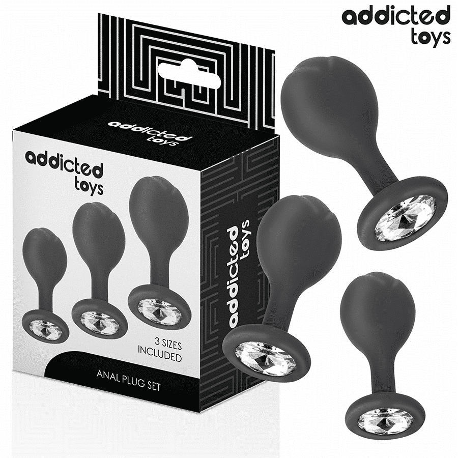Addicted Toys - Conjunto De 3 Plug Anal Com Joia