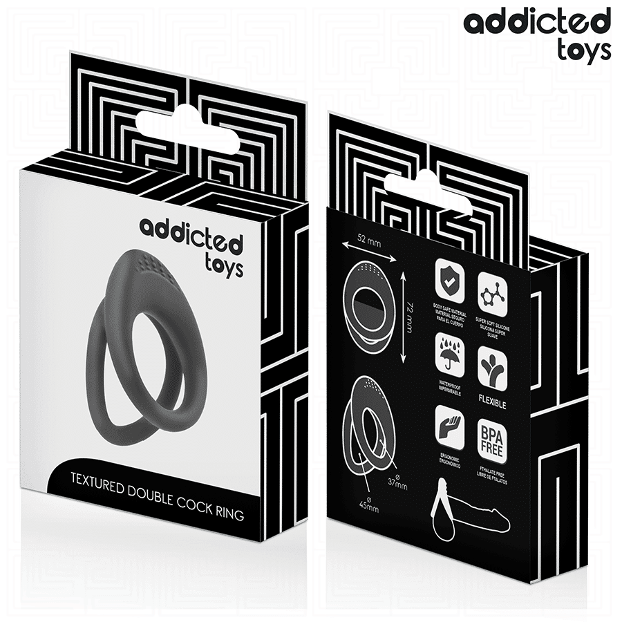 Addicted Toys - Anel De Pênis Com Dupla Textura - Image 6