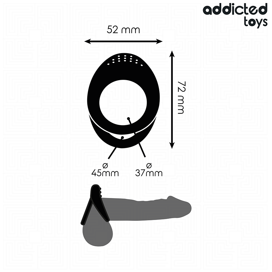 Addicted Toys - Anel De Pênis Com Dupla Textura - Image 4