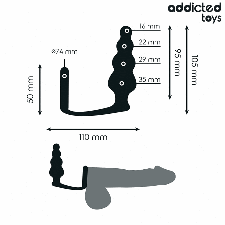 Addicted Toys - Plug Anal Com Anel Modelo 5 - Image 4