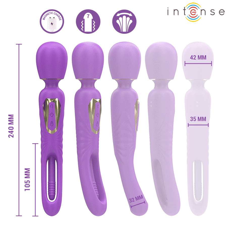 Intense - Varinha Vibratória Christy Com Língua Que Gira - Image 4