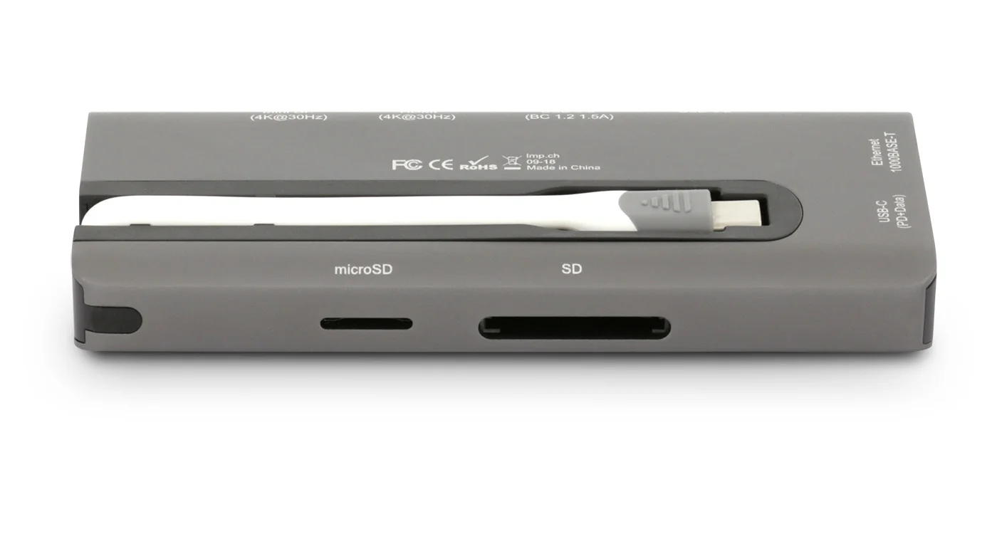 LMP – Usb-C Travel Dock 4K 9Port (Space Grey) - Image 6