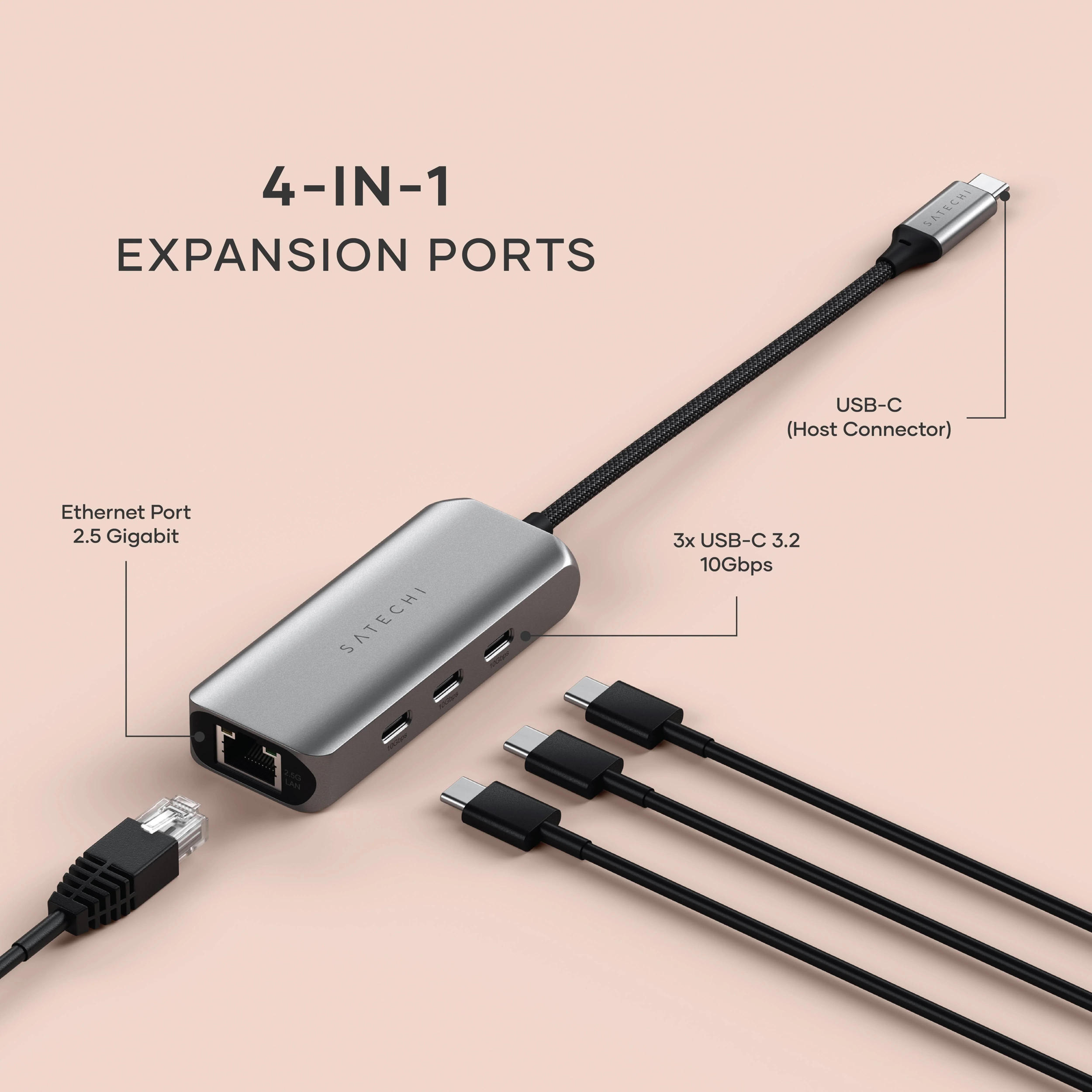 SATECHI – 4-In-1 Usb-C Hub With Ethernet - Image 3