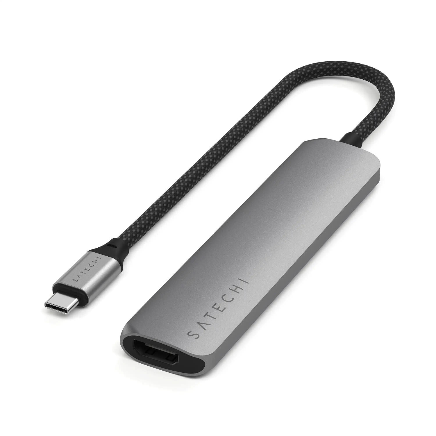 SATECHI – Usb-C Slim Multiport Adapter 6In1 (Space Grey)