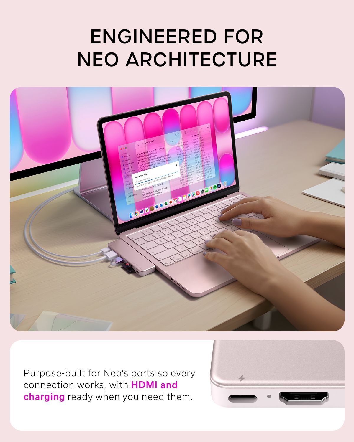 SATECHI – Usb-C Snap Hub (Blush) - Image 8