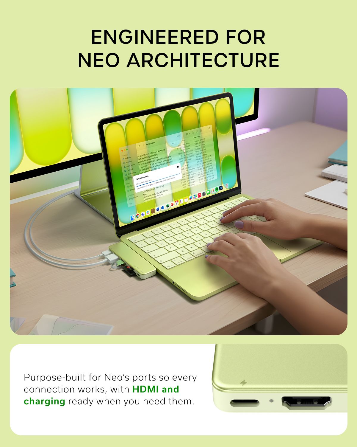 SATECHI – Usb-C Snap Hub (Citrus) - Image 8