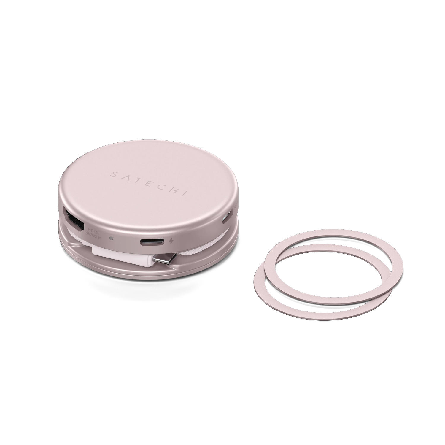 SATECHI – Onthego 5In1 Multiport Adapter (Blush) - Image 3