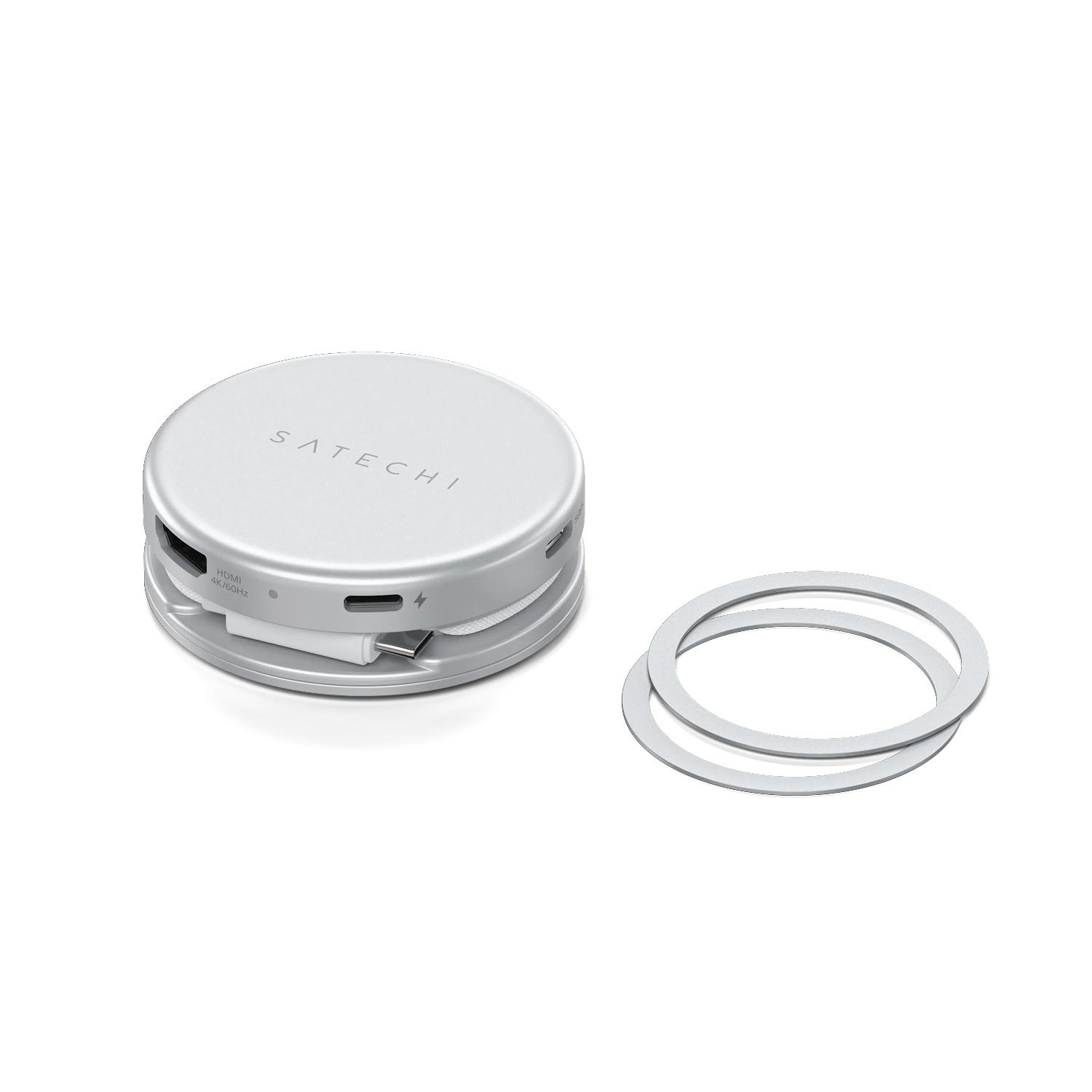 SATECHI – Onthego 5In1 Multiport Adapter (Silver) - Image 4