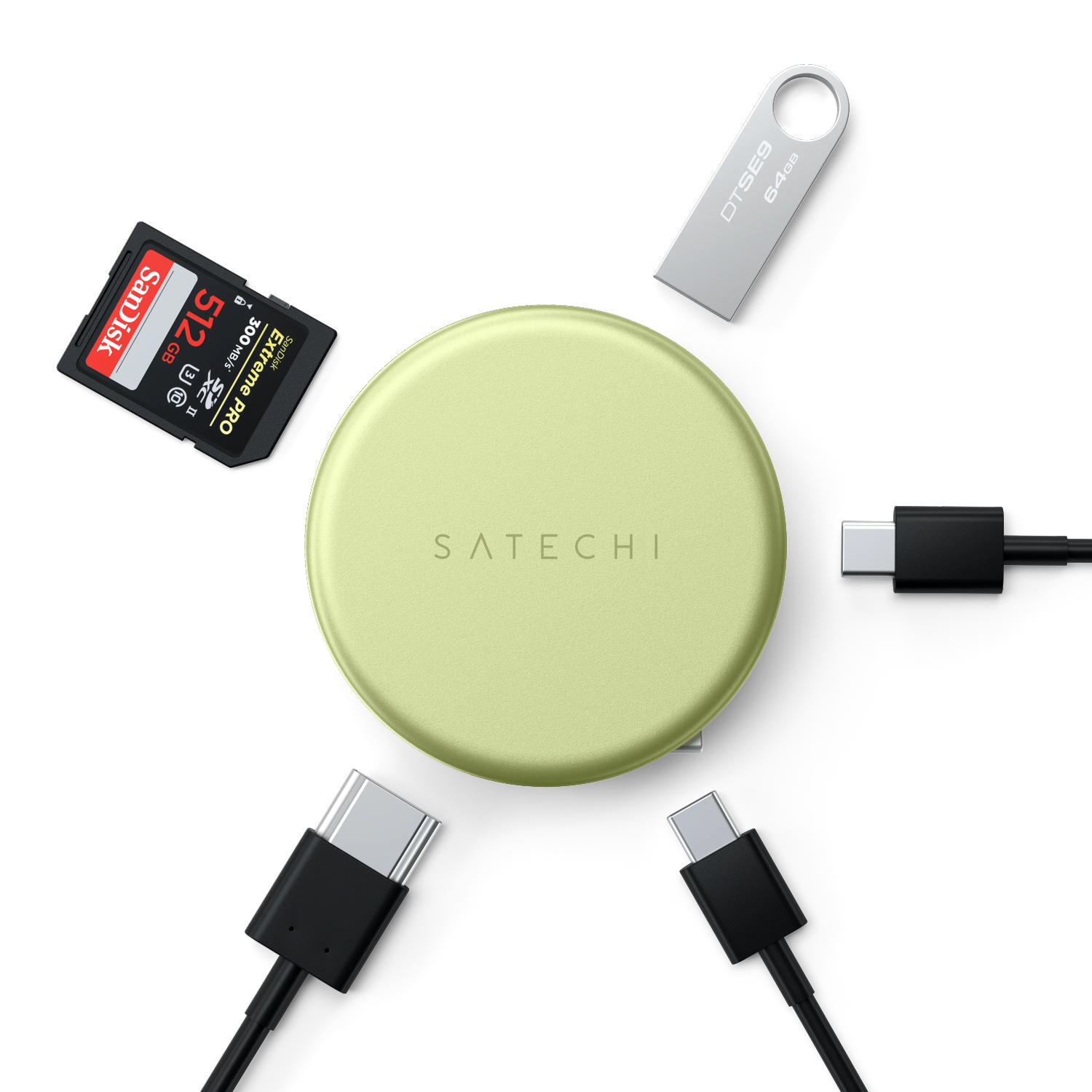 SATECHI – Onthego 5In1 Multiport Adapter (Citrus) - Image 3