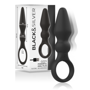 BLACK&SILVER – Plugue Anal De Silicone Poderoso Ozzy
