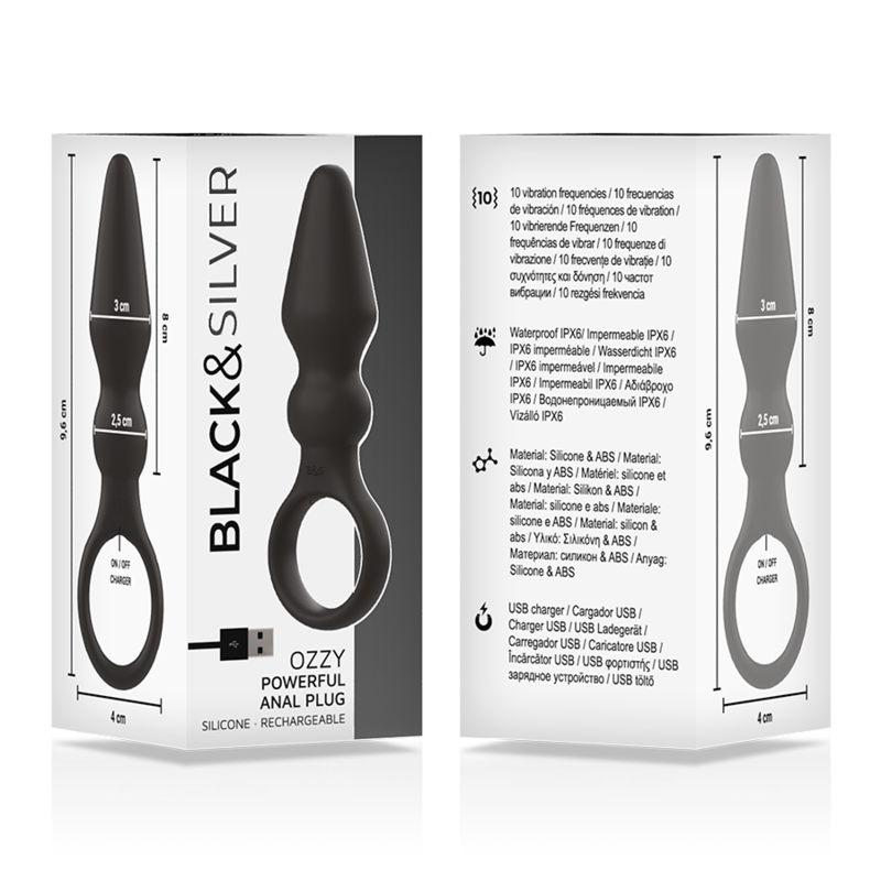 BLACK&SILVER – Plugue Anal De Silicone Poderoso Ozzy - Image 5