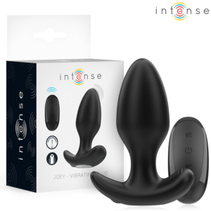 INTENSE ANAL TOYS – Intense - Joey Anal Plug 10 Vibrações Preto Controle Remoto