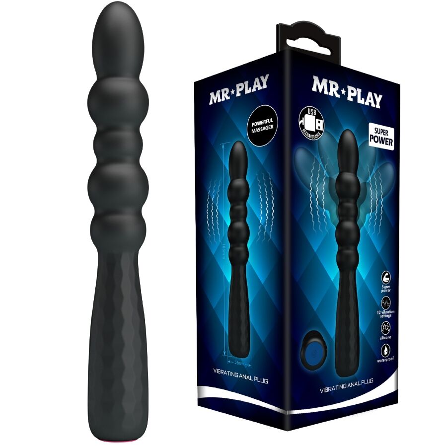 MR PLAY – Plug Anal Vibratório Flexível